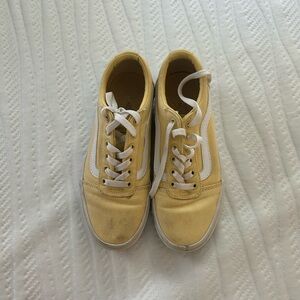 Vans low top shoes pastel yellow size 7.5